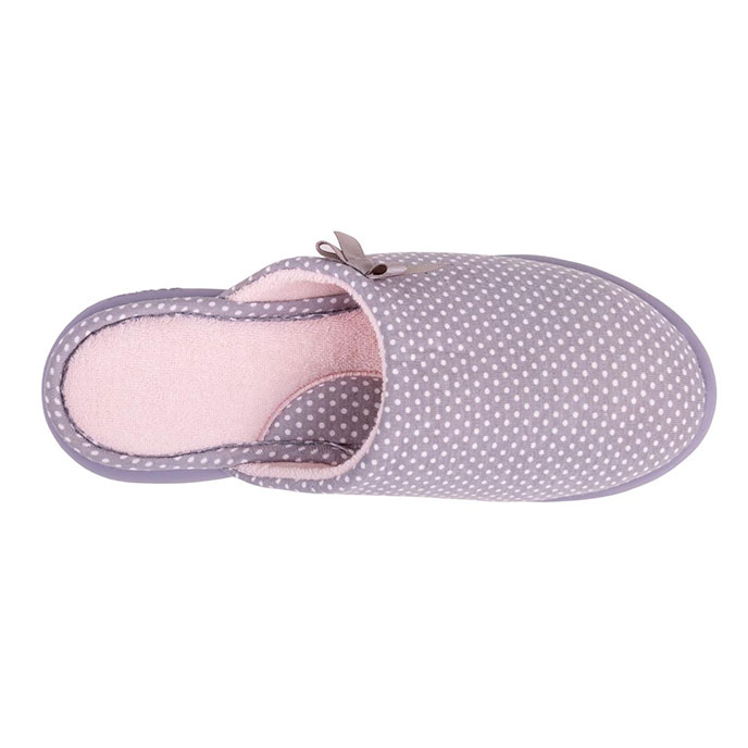 Isotoner Ladies iso-flex Spotted Mules Grey Spot Extra Image 4